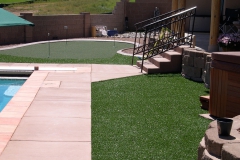 GolfGreens Residential Putting Green Beside Pool Area