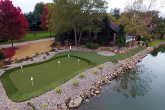 A  beautiful  backyard  putting  green  installed  by  ForeverLawn  NEO.