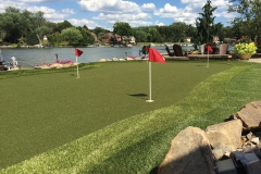 GolfGreens Waterfront Backyard Installation by ForeverLawn Southwest In Northeast Ohio