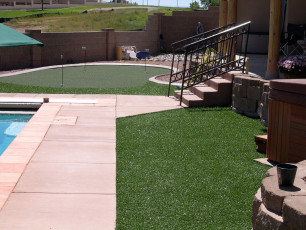 GolfGreens Residential Putting Green Beside Pool Area