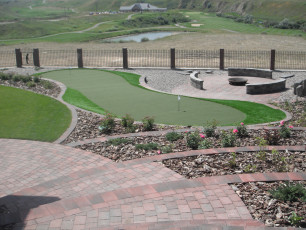 Residential GolfGreens Installation With a Gorgeous View