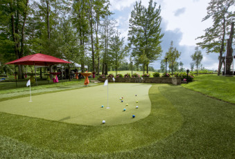 PGA Professional Golfer, Jimmy Hanlin's Backyard Putting Area