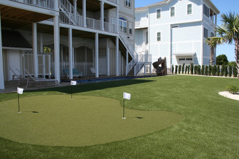 A Beautiful GolfGreens Waterfront Installation by ForeverLawn of the Carolinas