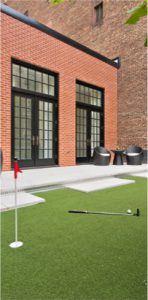 Courtyard Putting Green Created With GolfGreens by ForeverLawn